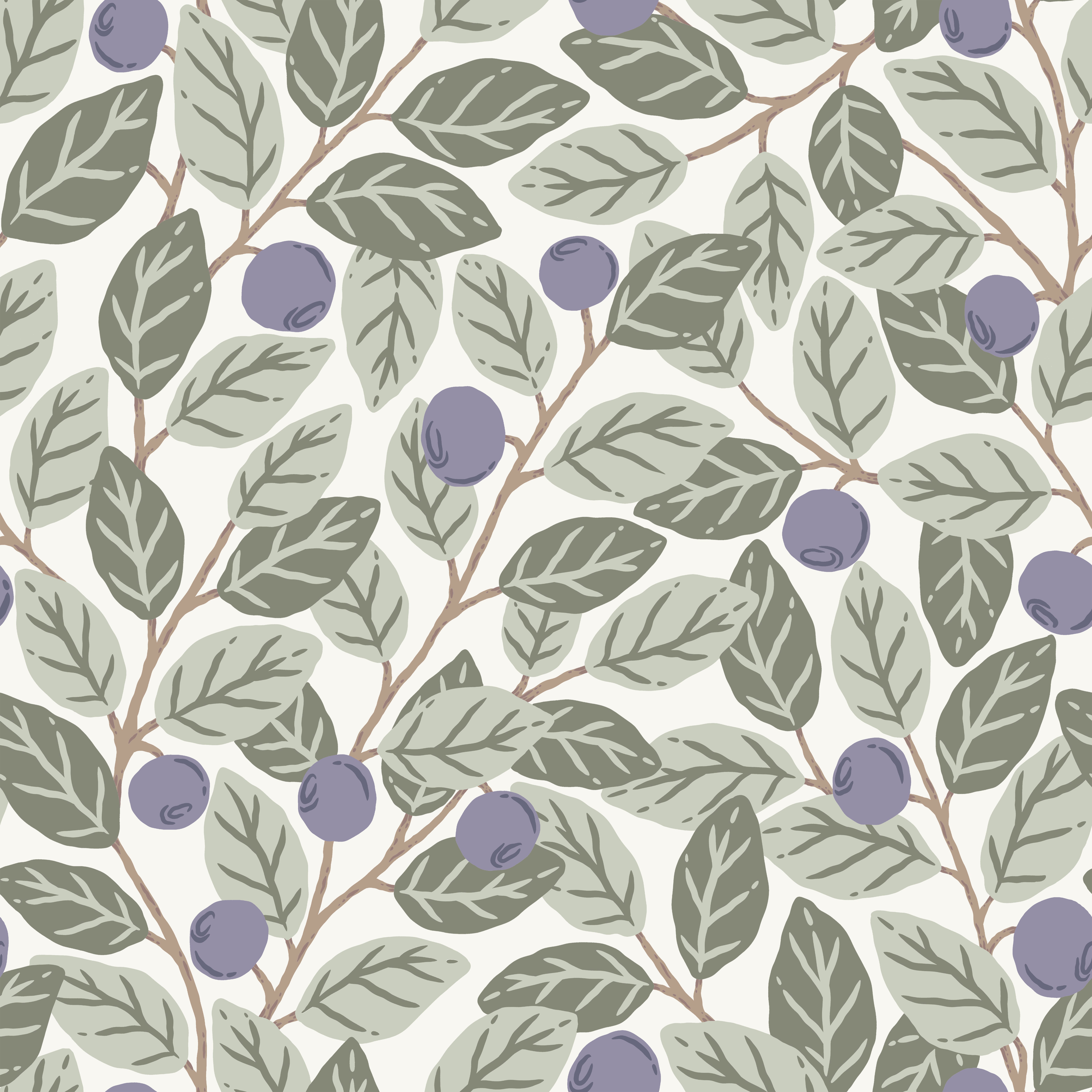 Blåbär stor 26015 tapet