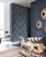 Tropical Allover, blå tapet