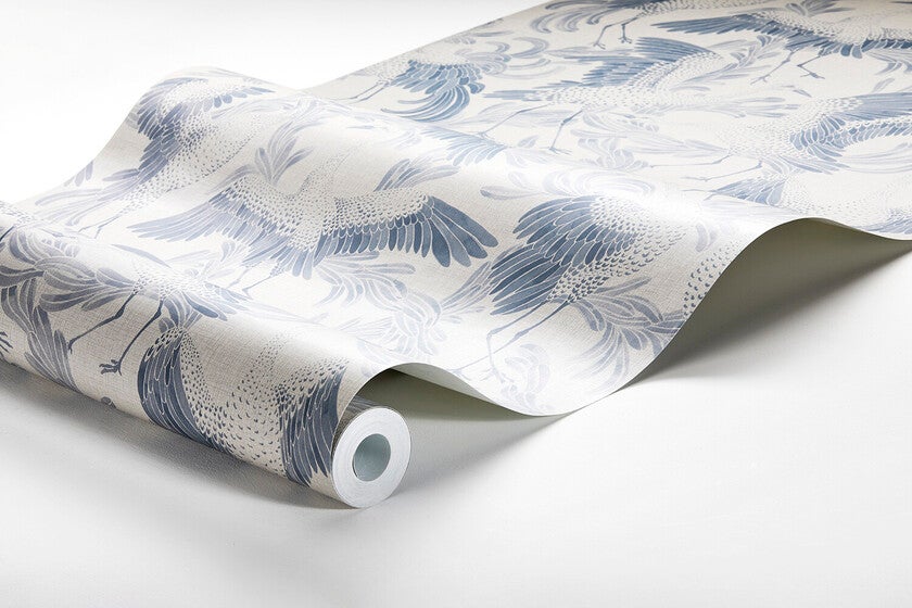 Dancing Crane, blekblå