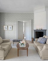 Anemone - W. Morris, vit tapet