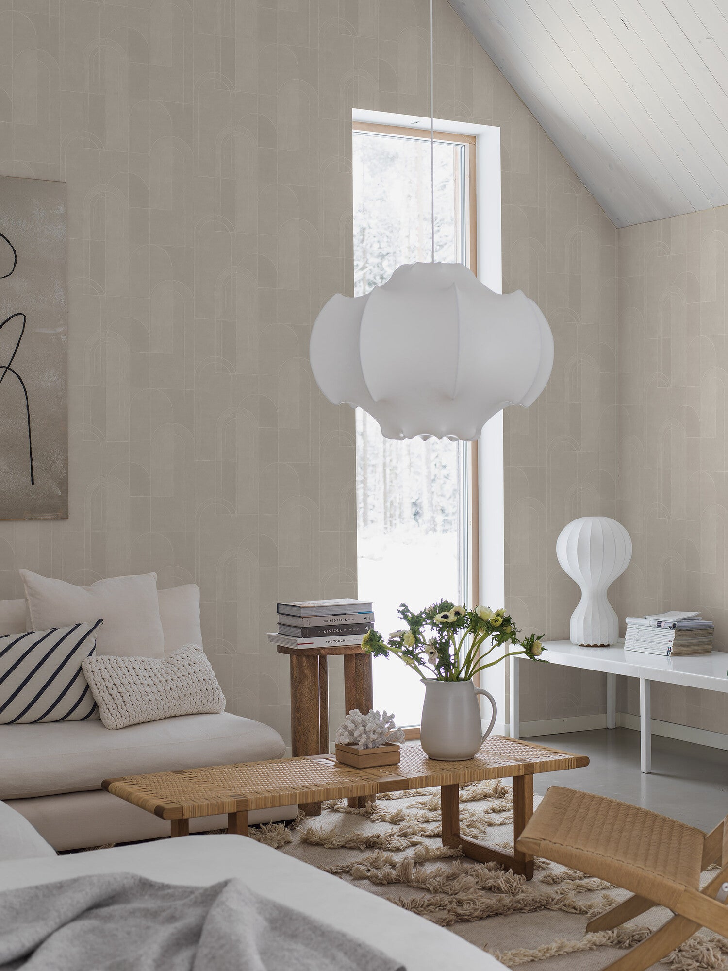 Sjöhagen, beige tapet