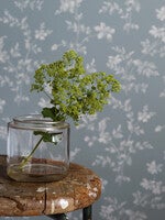 Ängsblomma, blå och vit tapet