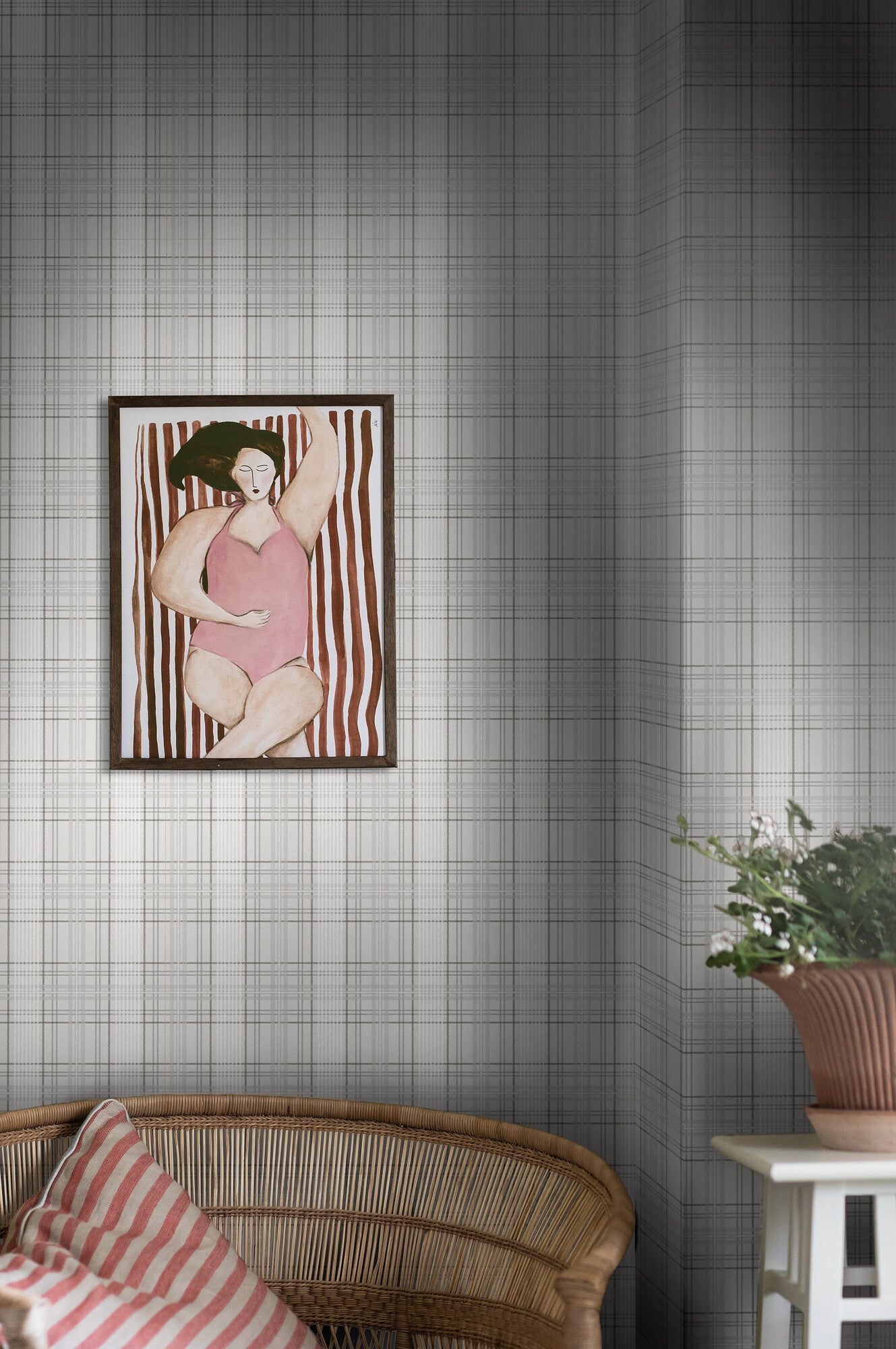 Tailor´s Tweed ljusgrå botten