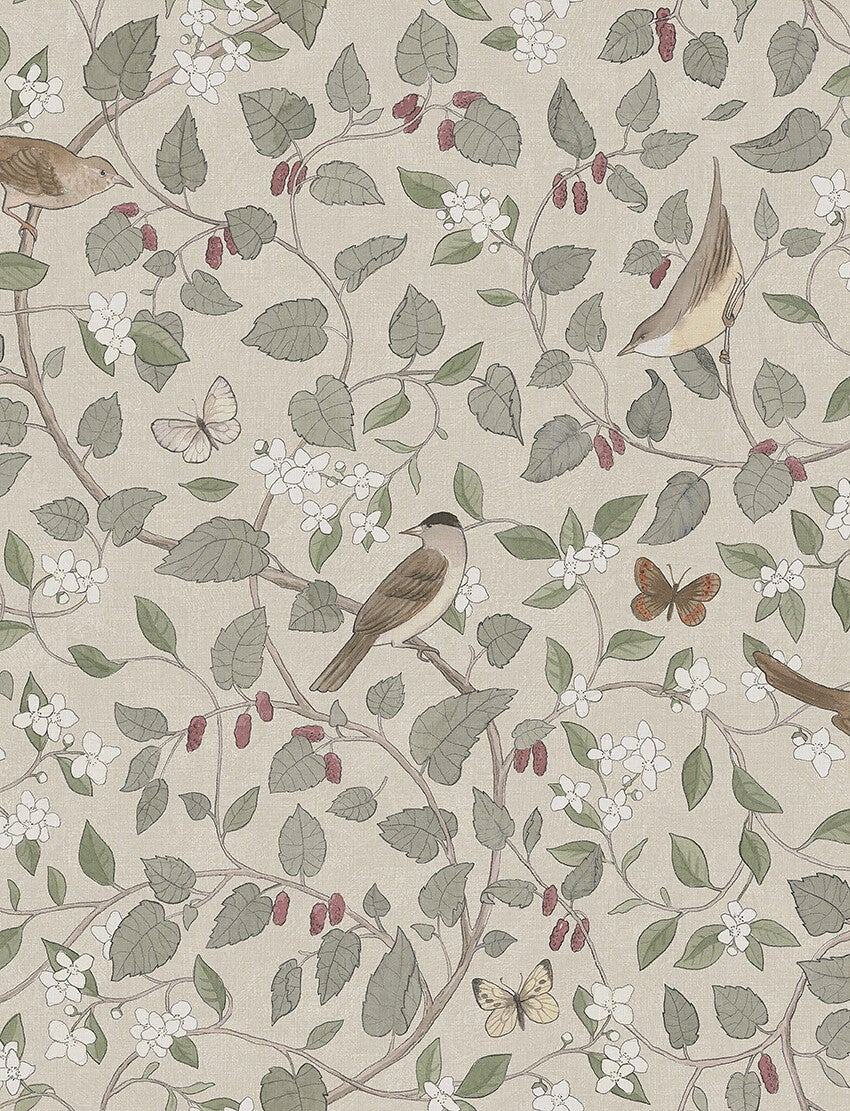 Sångfåglar, tapet i natur