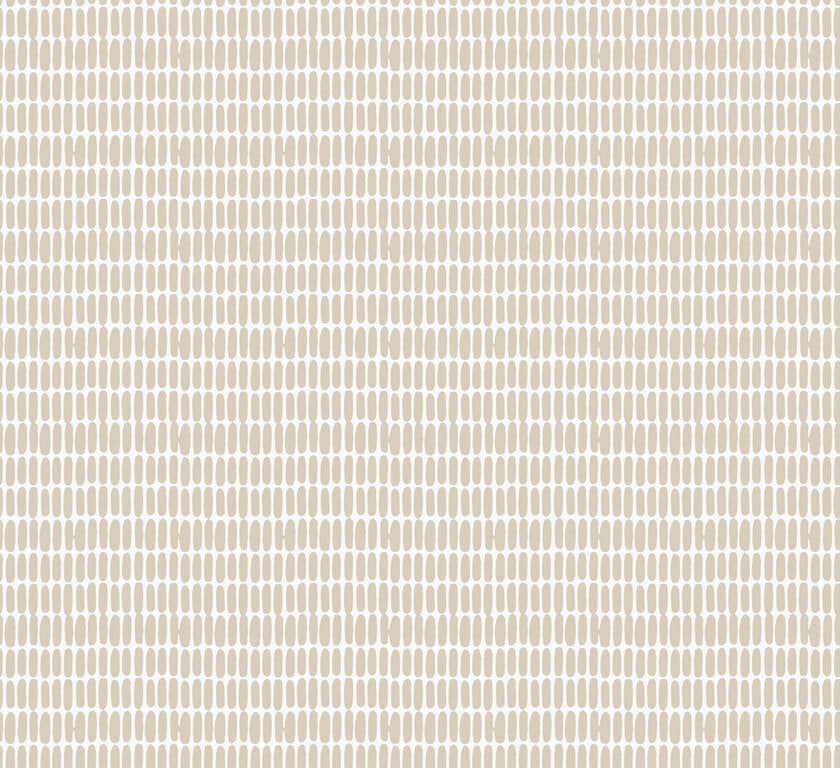 Marimekko Alku, beige och vit tapet