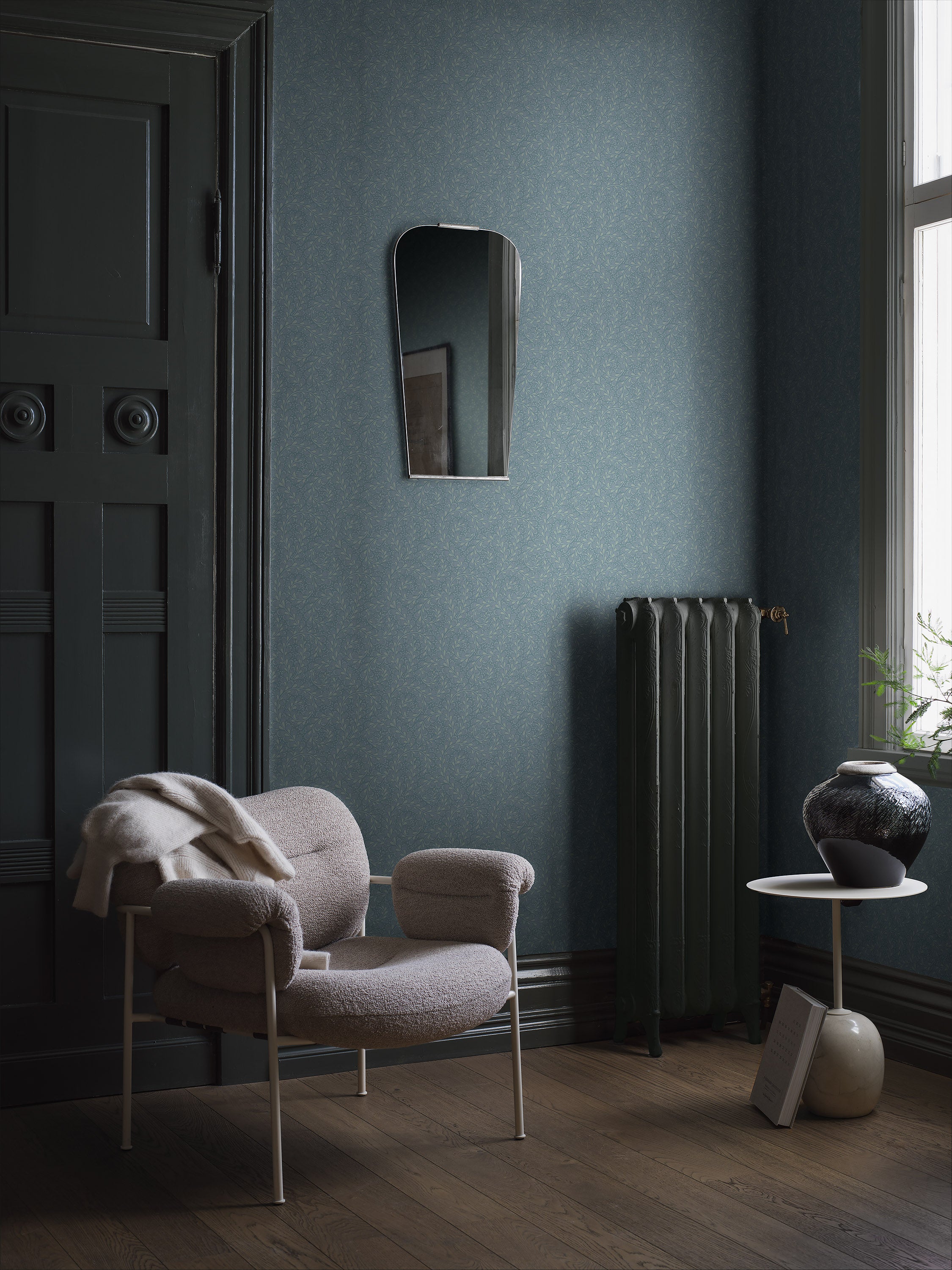 Wild Ferns, tapet i blått