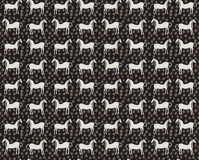 Marimekko Musta Tamma, svart tapet