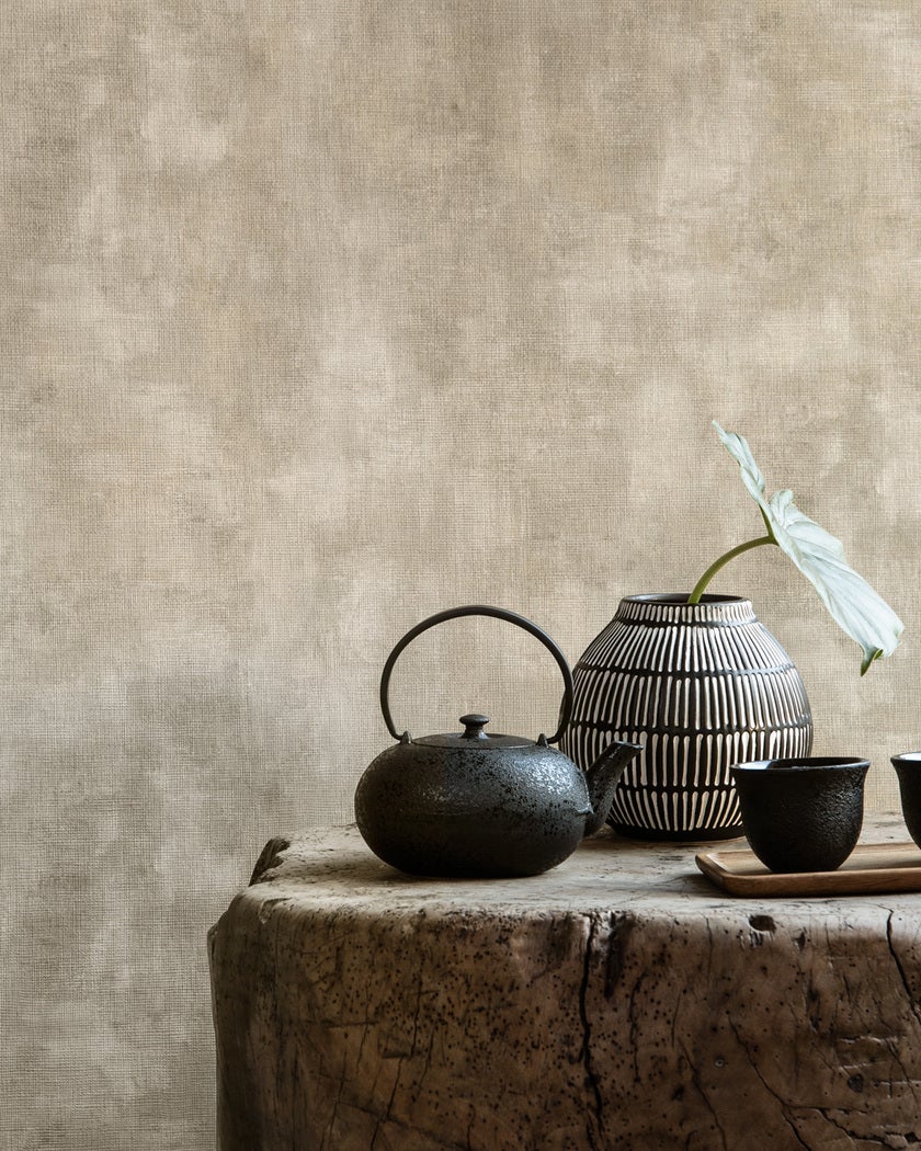 Textile Plain, gråbeige tapet