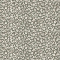 Skogsblomst, beige och grön tapet