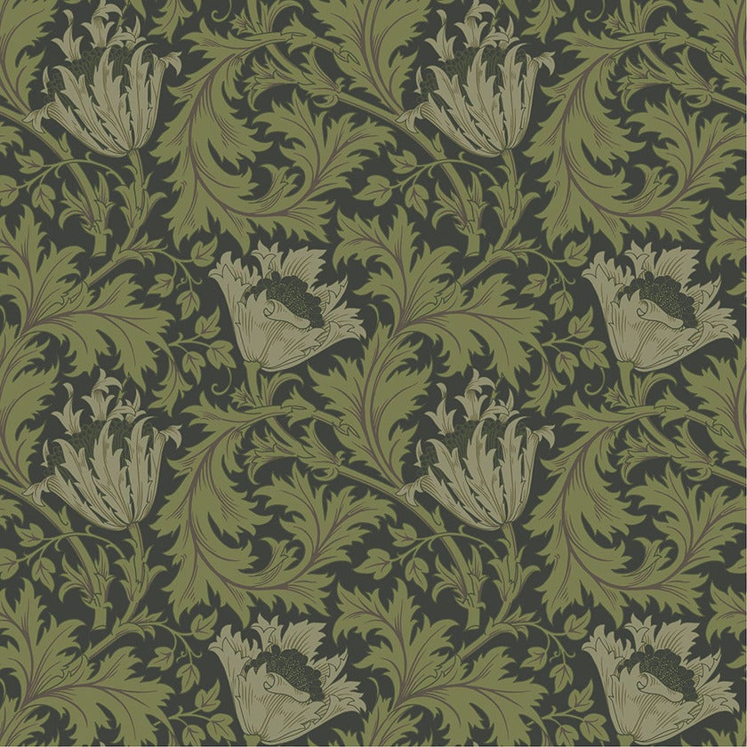 Anemone - W. Morris, svart tapet