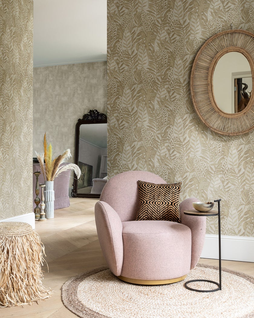 Tropical Allover, beige tapet