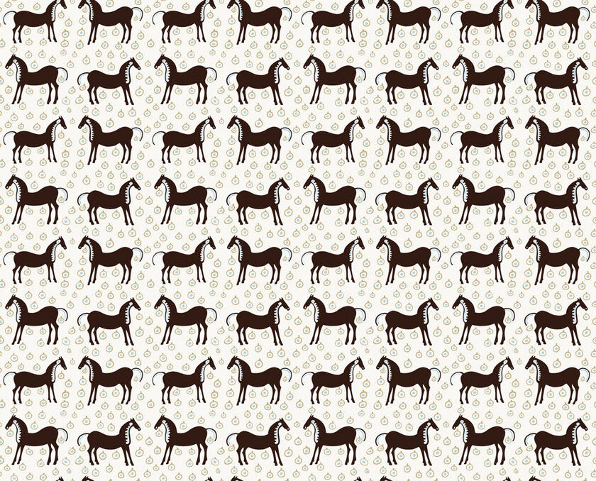 Marimekko Musta Tamma, vit tapet