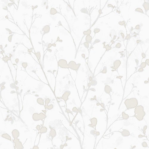 Alder snow, tapet i vit och beige