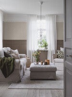 Sommarslöja, grå och beige tapet