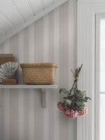 Gustaf, grå och vit tapet