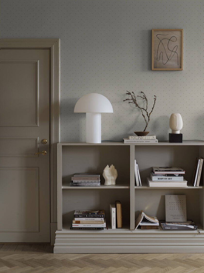 Golden Trellis, beige rutmönster