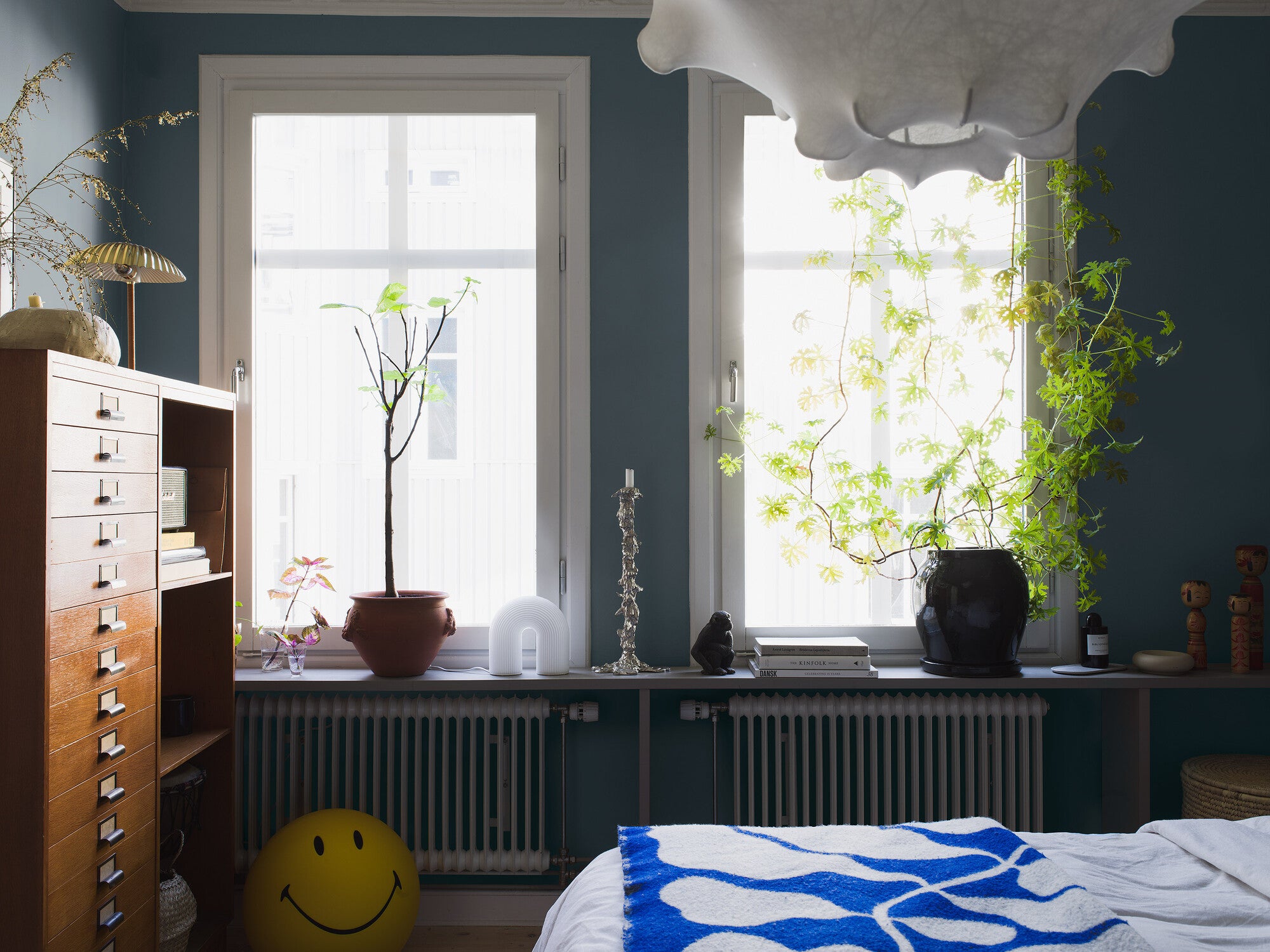 Luna Blue, blå 7561 tapet