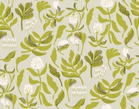 Marimekko Kasvio, grå och grön tapet