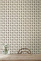 Marimekko Musta Tamma, vit tapet