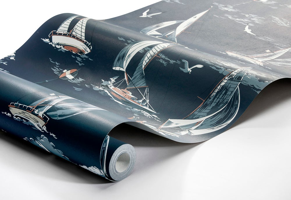 Sailboats, mörkblå