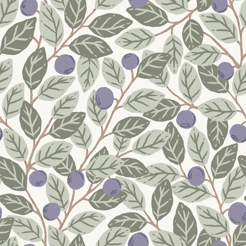 Blåbär stor 26015 tapet