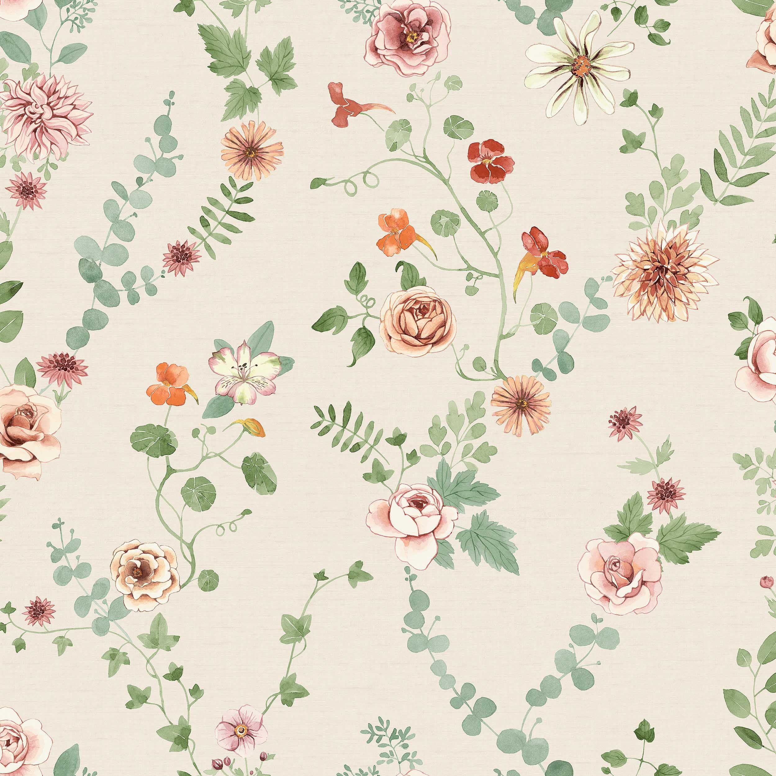 Bouquet Flowers, beige