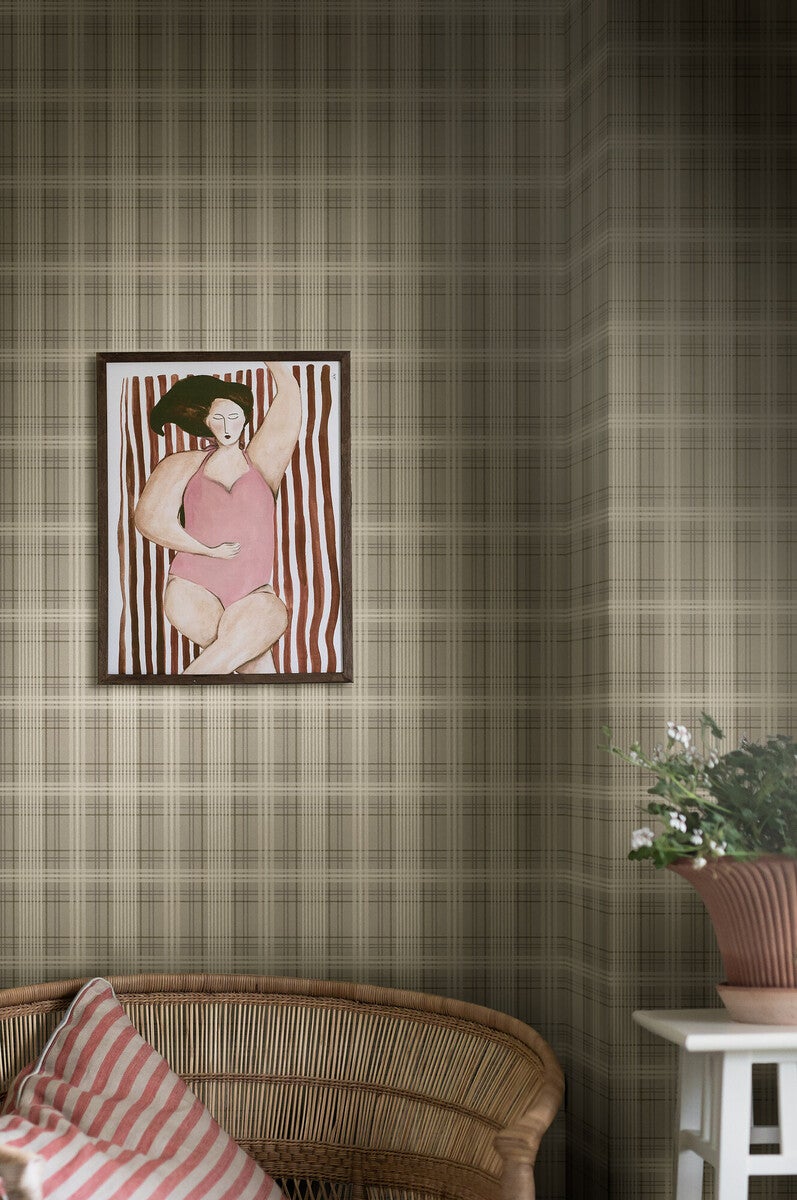 Tailor´s Tweed rutor i olivgrönt