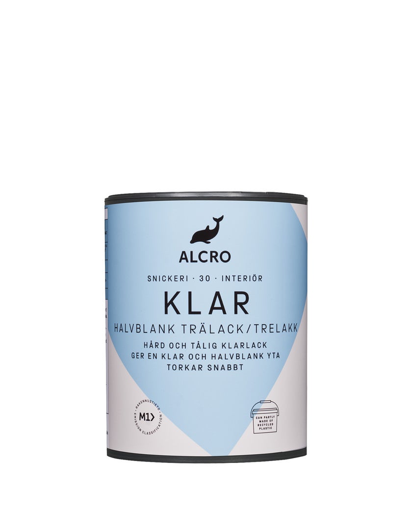 KLAR TRÄLACK HALVBLANK