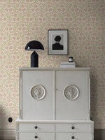 Poppy Flow, blommor på beige botten