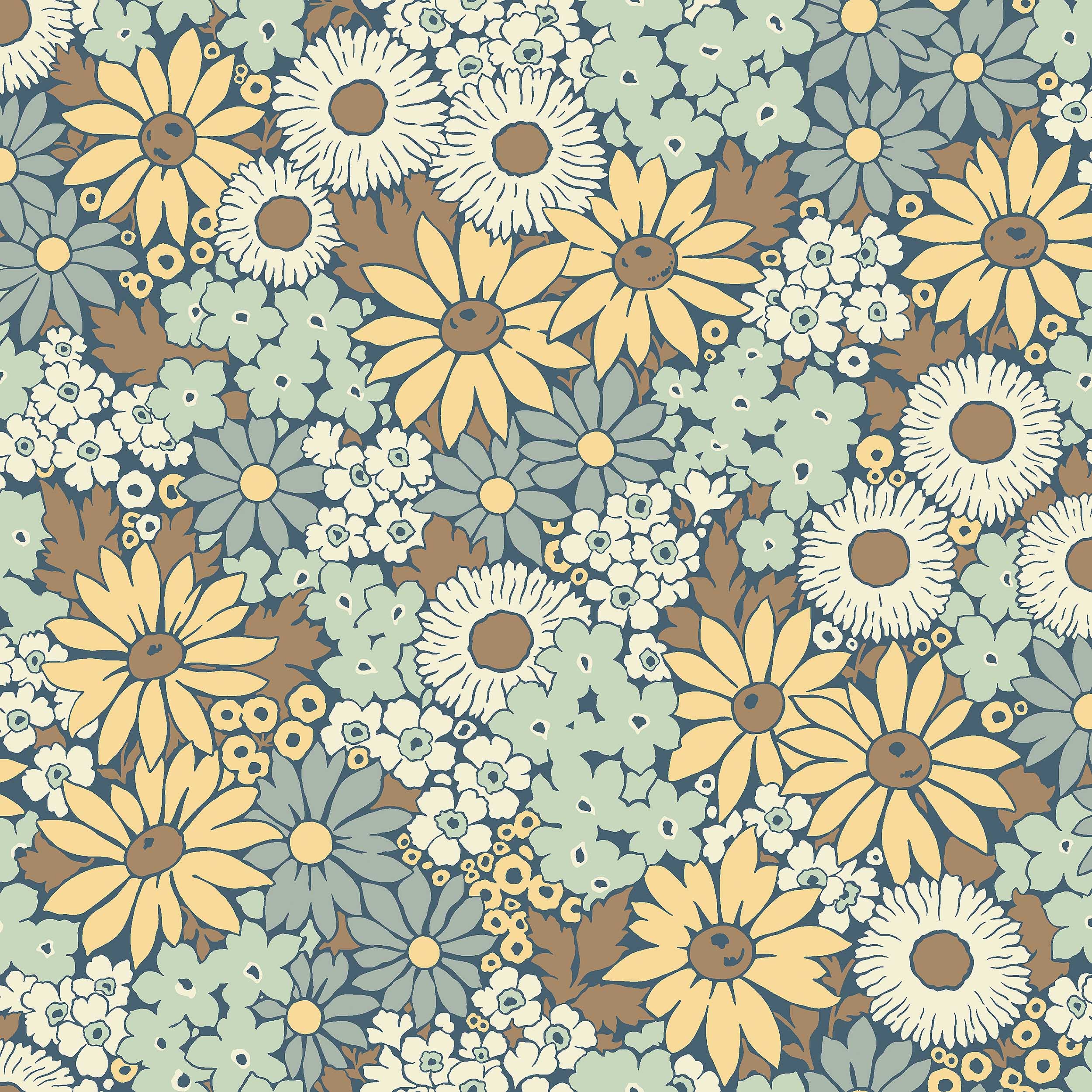 Flower Power, blå