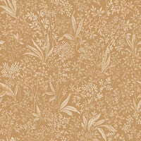 Nocturne slingrande bladverk, varmgul ockra