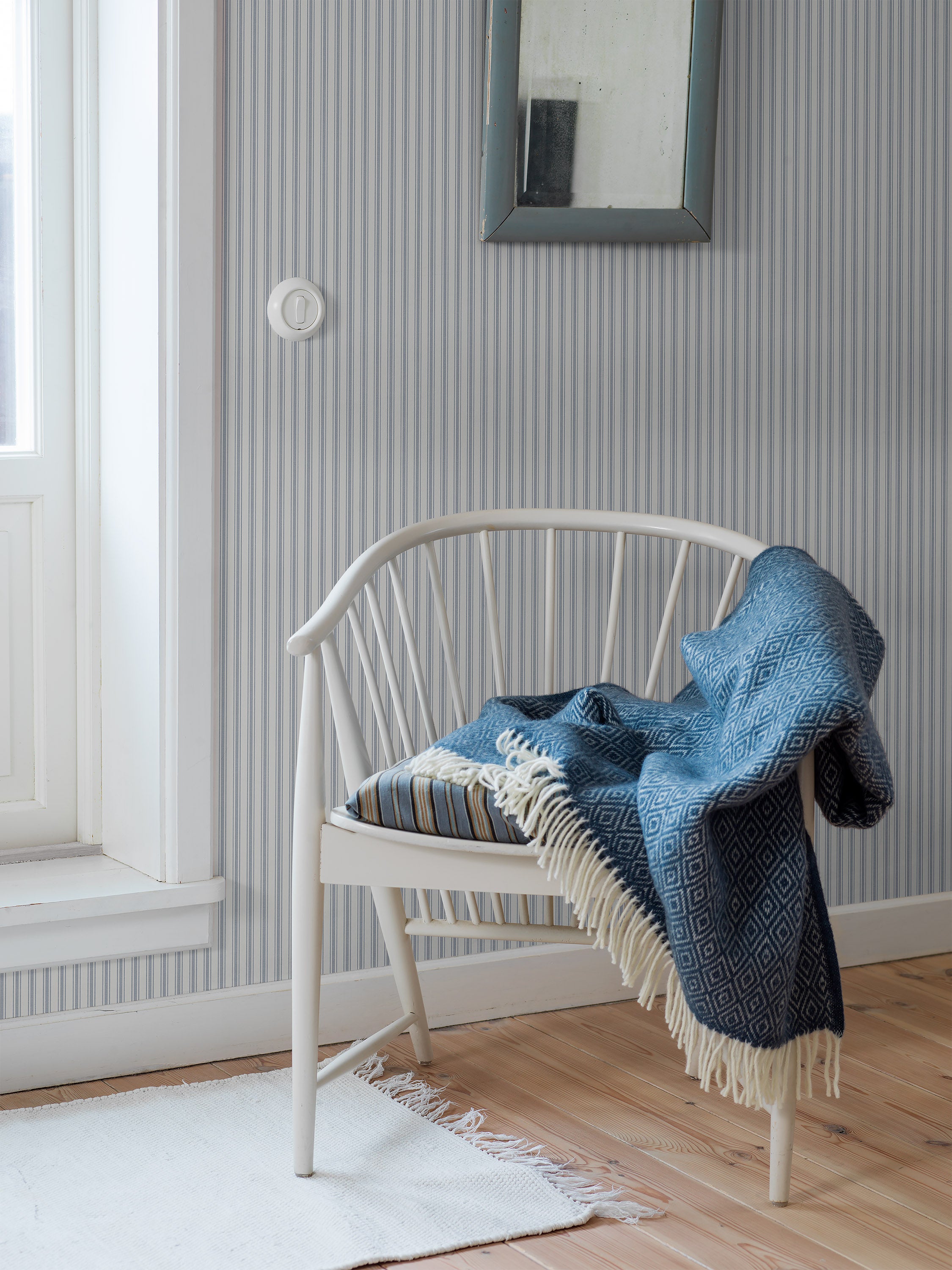 Aspö Stripe, ljusblå
