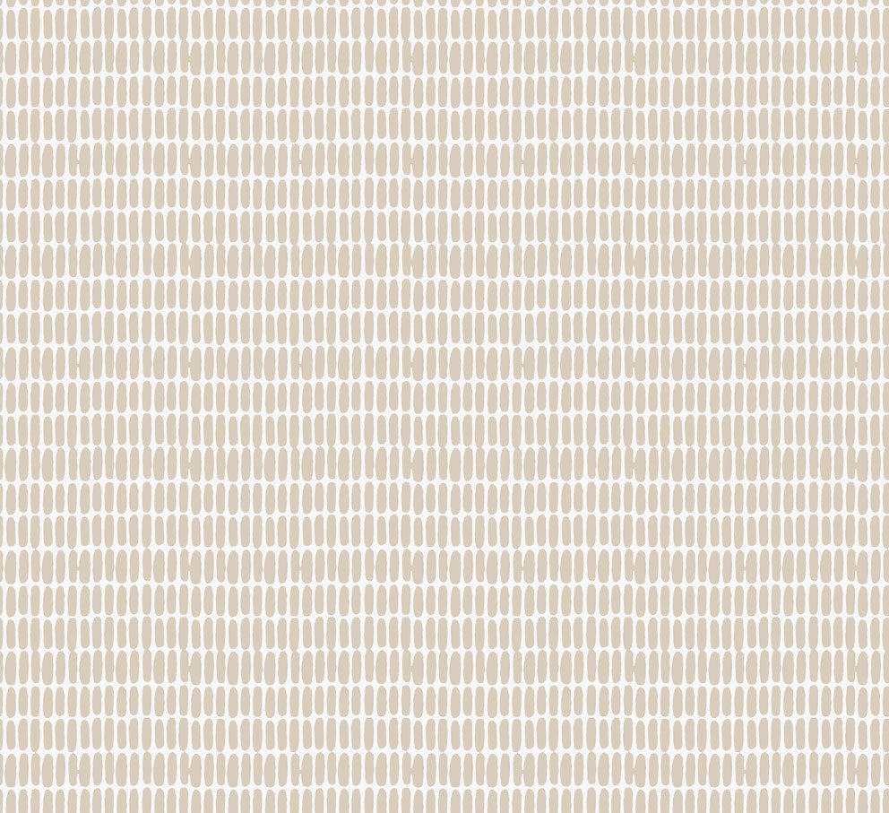 Marimekko Alku, beige och vit tapet