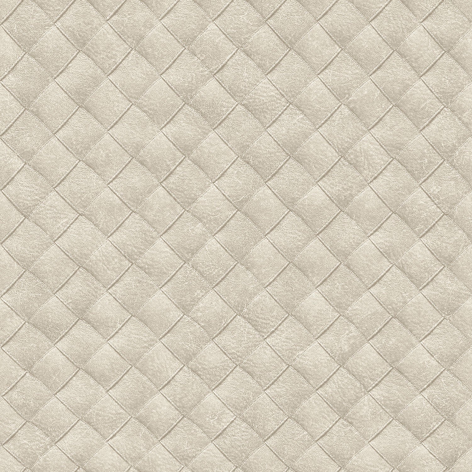 Leather Patchwork, ljusbeige tapet
