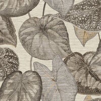Tropical Leaves, beige tapet
