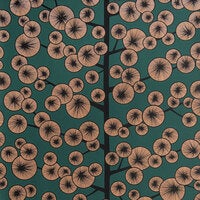 Cotton Tree , grön tapet