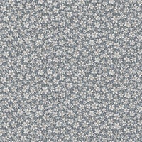 Skogsblomst, blå och vit tapet