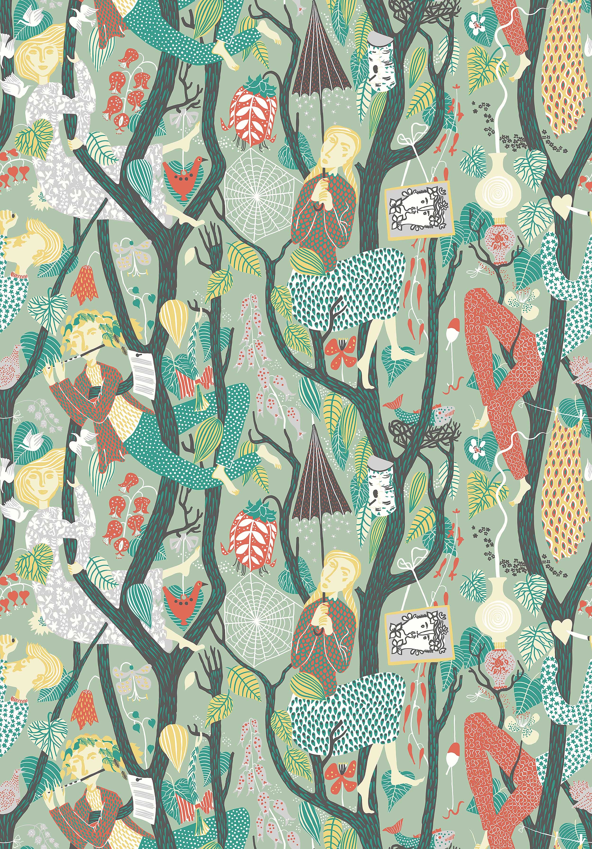 Stig Lindberg Melodi, grön