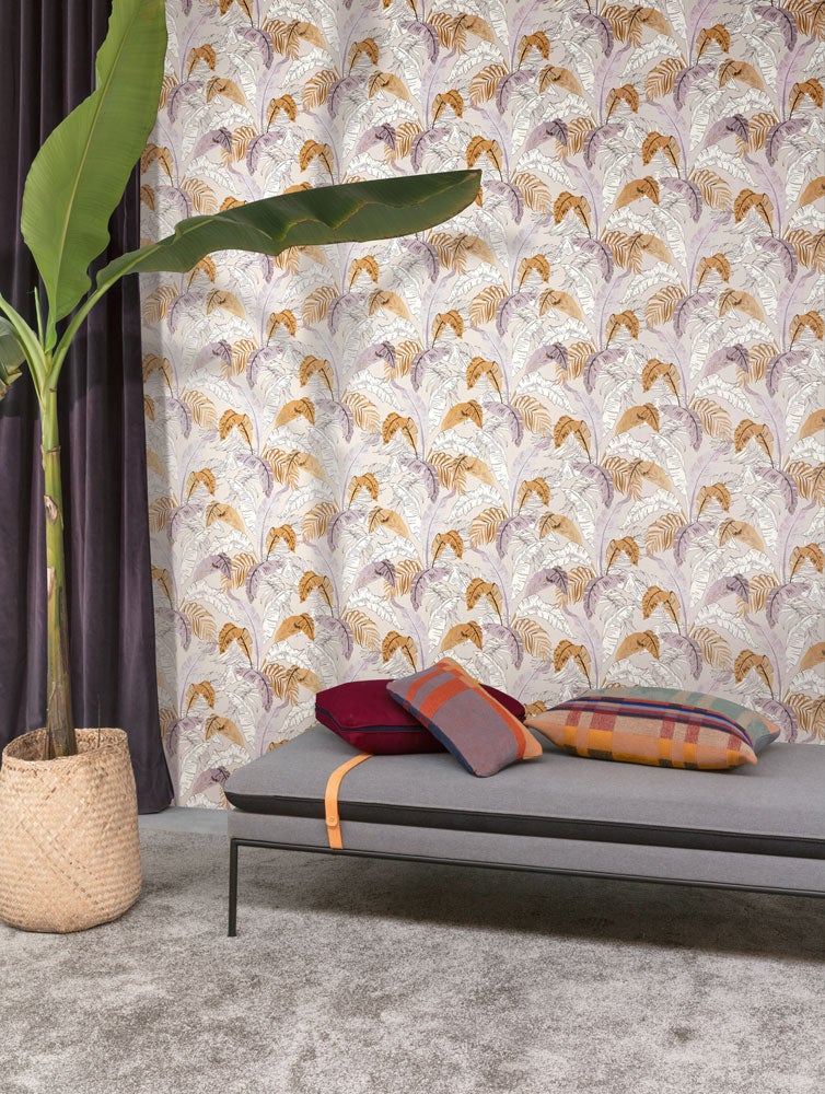 Botanic ginger, tapet i ljusgrå