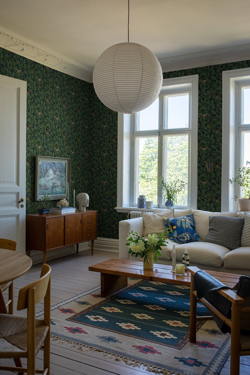 In the Oak, grön och blå tapet