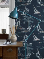 Sailboats, mörkblå