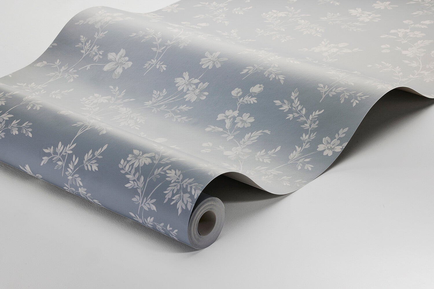 Ängsblomma, blå och vit tapet