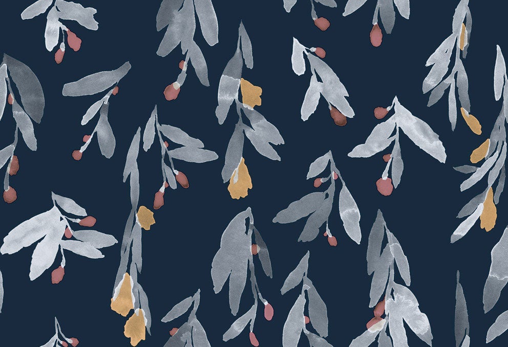 Marimekko Pieni Hyhma, blå tapet