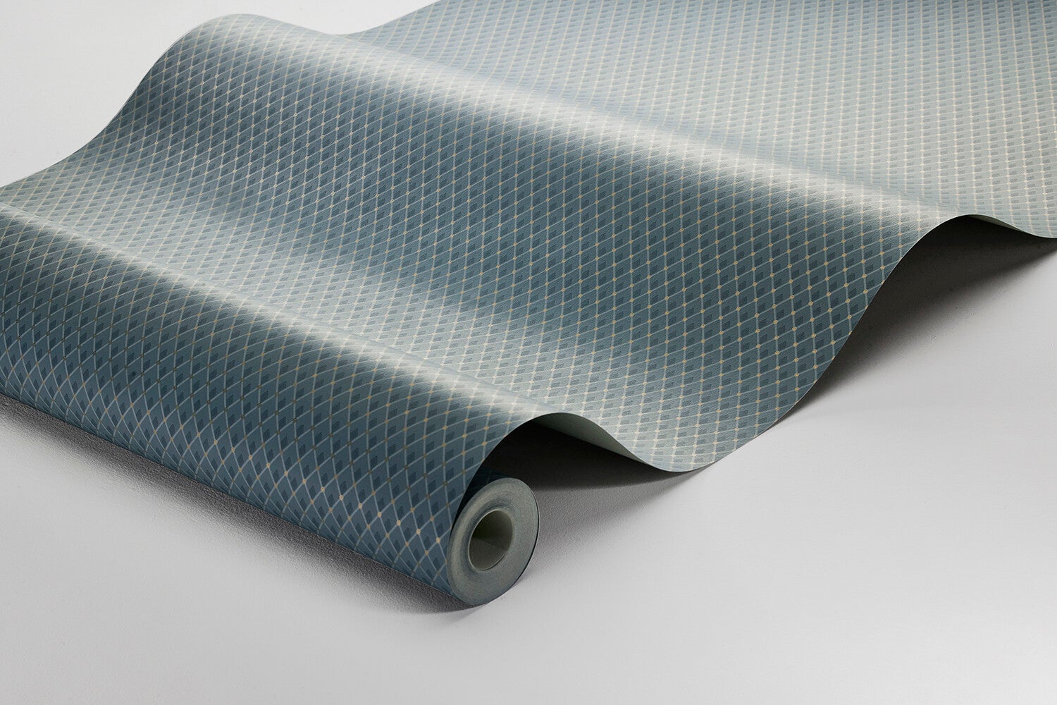 Fredrika, blå och beige tapet