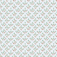 Jordgubb, ljusblå tapet