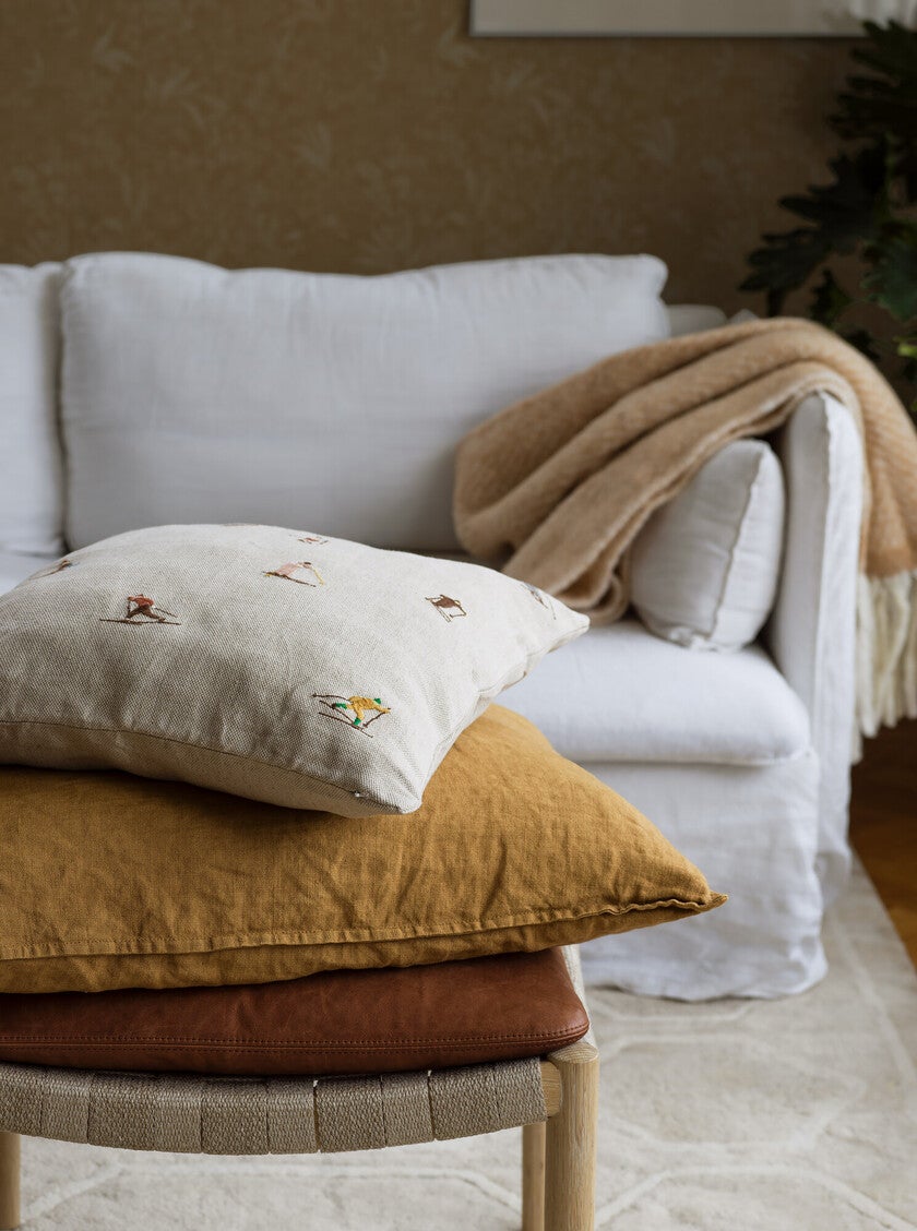 Nocturne slingrande bladverk, varmgul ockra