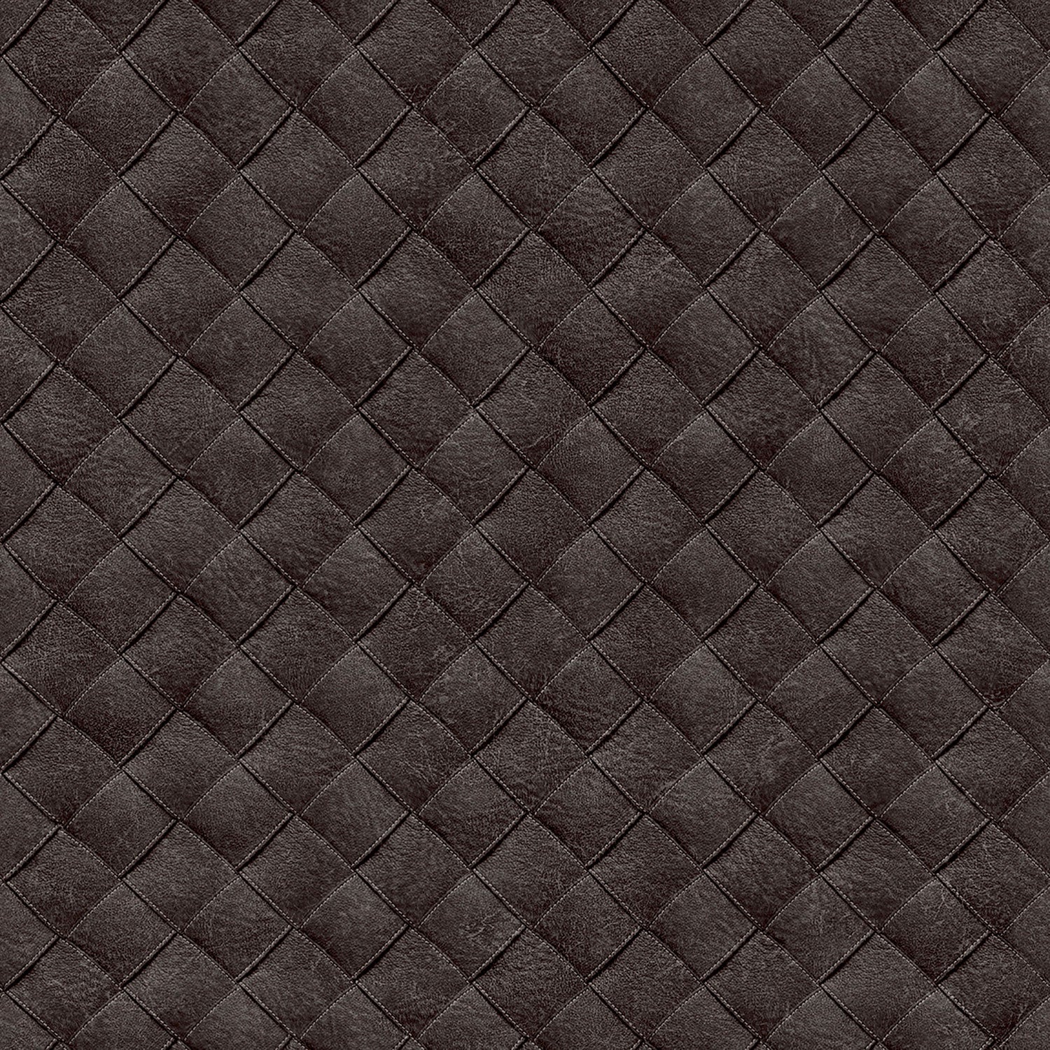 Leather Patchwork, mörkbrun tapet
