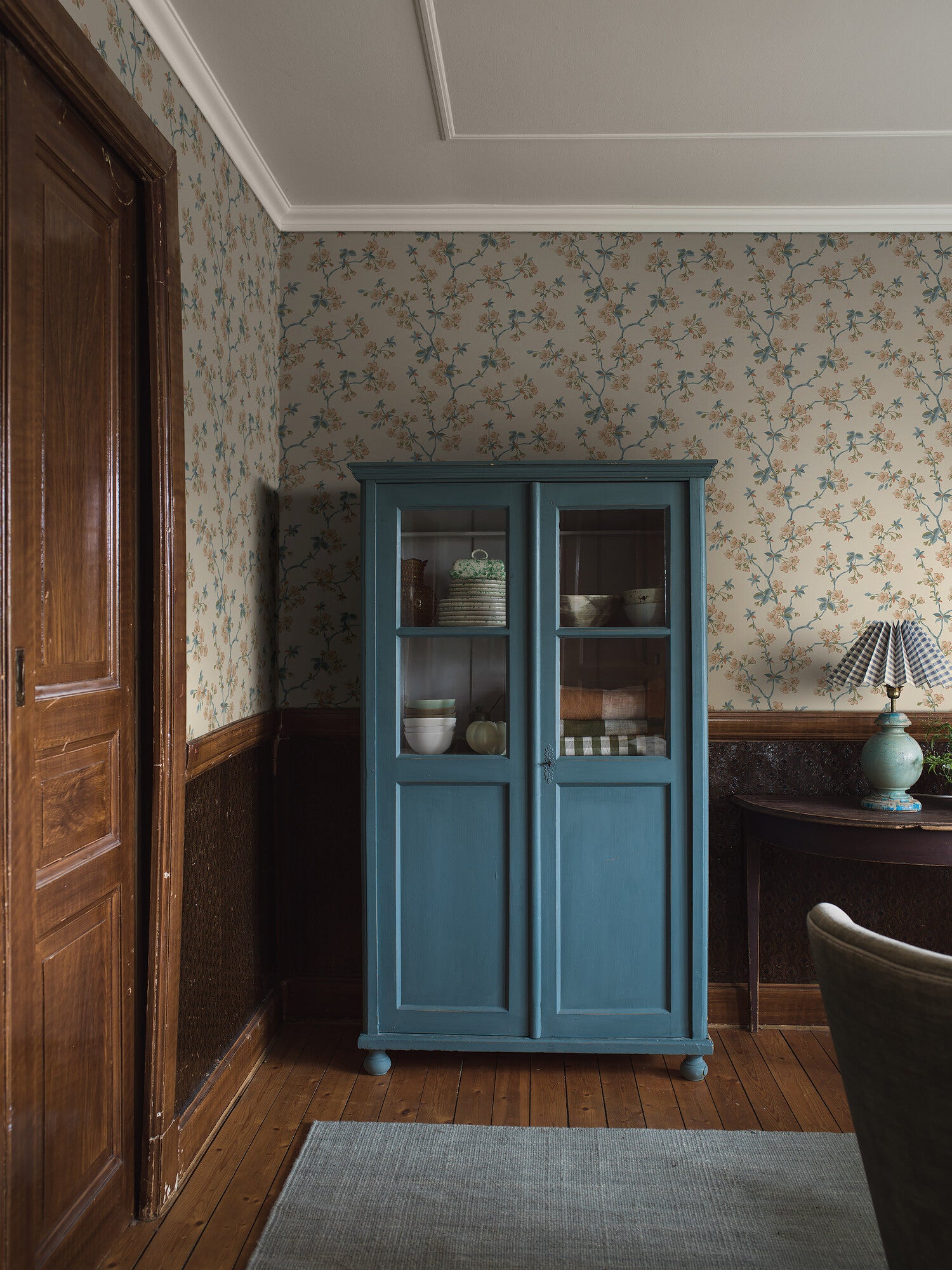 Trädgårdsstaden, beige tapet