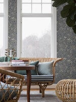 Nocturne slingrande bladverk, gråblå